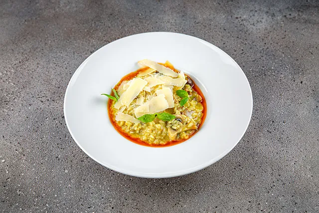 Risotto cu ciuperci și pasta de trufe